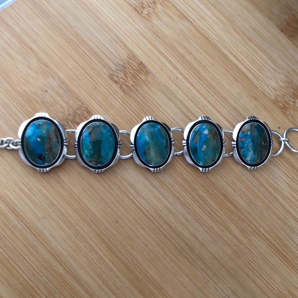 $565  Leonard Bruce Hodges Rare Navajo Estate Bracelet   Marked L.B.H. STERLING - Picture 8 of 10